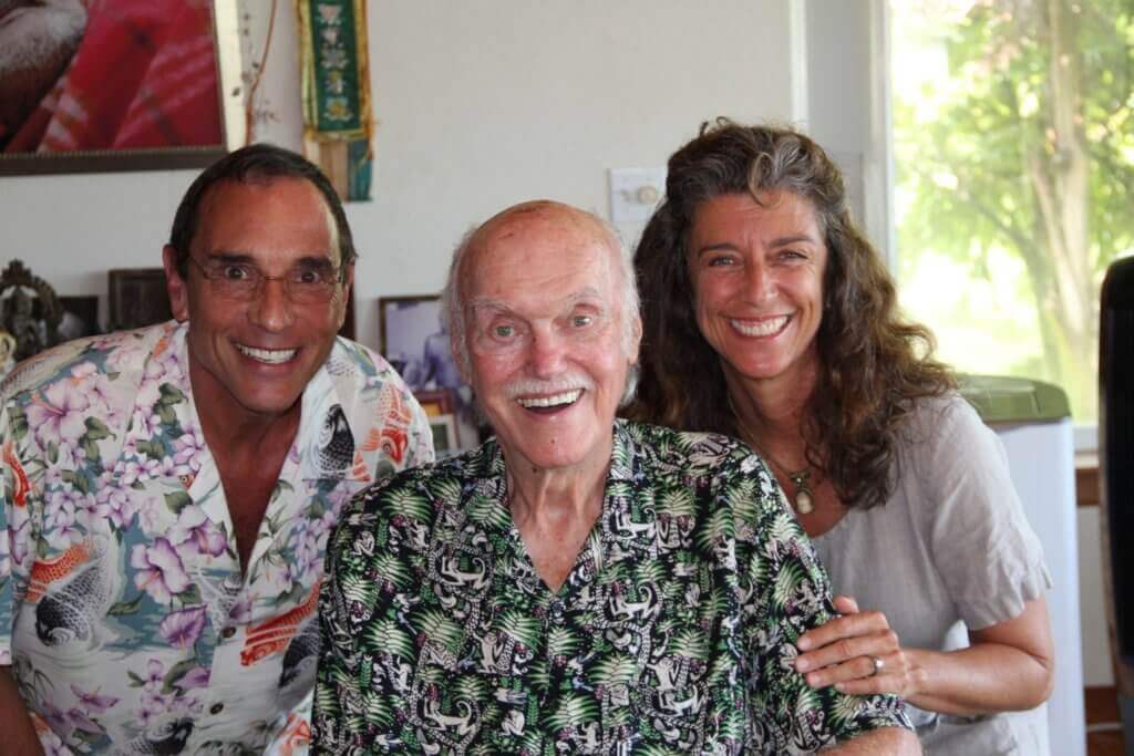 Photo of Sarah Marshank, Ram Dass and Steve marshank